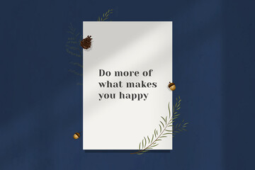 Naklejka premium Wall inspirational quote do more of what makes you happy on paper