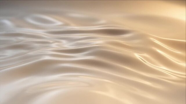 Cinematic Minimal Timelapse Background with Golden Water Ripple, Silver Wave Reflection, Soft Flowing Abstract Texture, Warm Neutral Light, Elegant Tranquil Surface for Modern Design