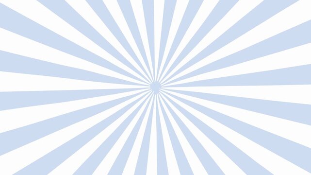Abstract sunburst pattern with grey and white radial rays background. Stripes rotating. Looped animation 4k. Hypnotic black and white radial sunburst animation background. vintage backdrop for comic.