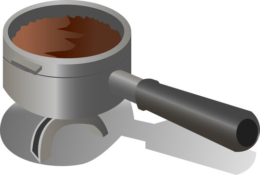 Isometric Illustration Coffee Equipment and Brewing Elements