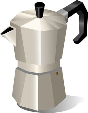 Isometric Illustration Coffee Equipment and Brewing Elements