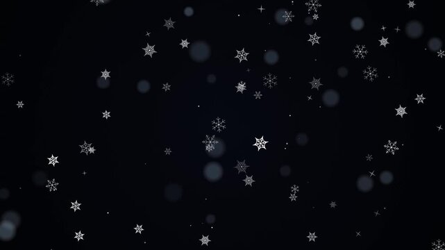 Falling snowflakes overlay with gentle winter snow motion