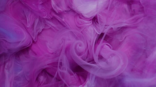 Paint blend wave. Mist art. Defocused purple white pink color cloud fume acrylic bright texture spreading on abstract creative background.