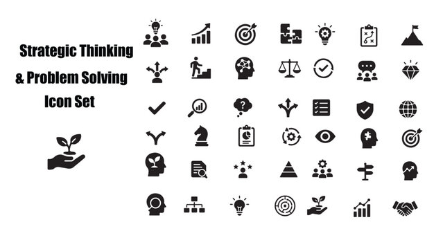 Strategic Thinking & Problem Solving Icon Set