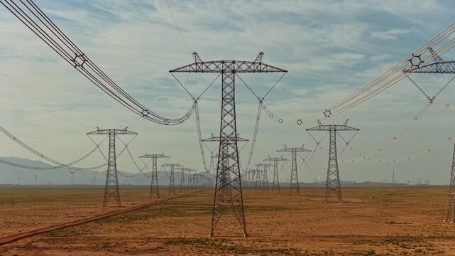 High-voltage power transmission tower