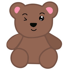 Fototapeta premium Cute teddy bear emotion icons cartoon. emoticon bear cartoon design