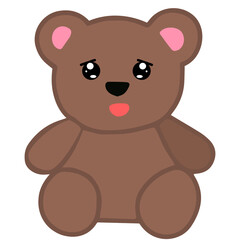 Fototapeta premium Cute teddy bear emotion icons cartoon. emoticon bear cartoon design