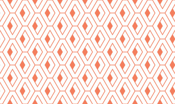 Abstract geometric pattern. A seamless vector background. White and pink ornament. Graphic modern pattern. Simple lattice graphic design
