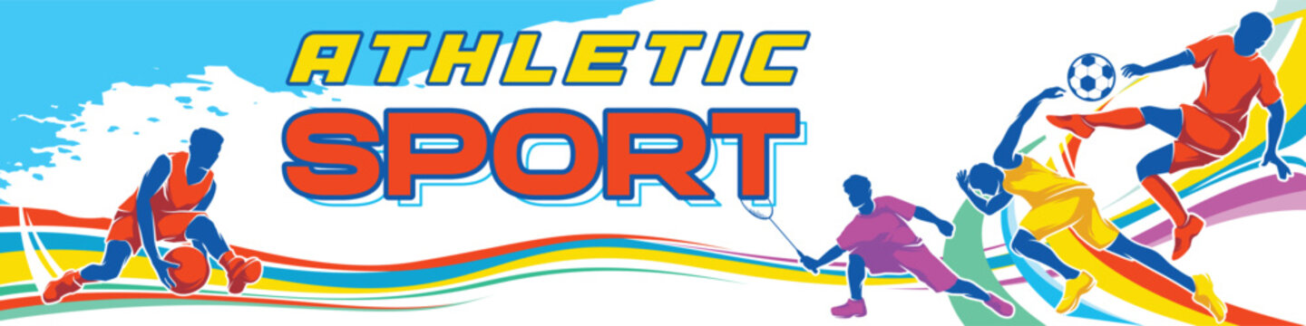 Sports Background Vector. International Sports Day Illustration. Graphic Design for the decoration of gift certificates, banners, and flyer