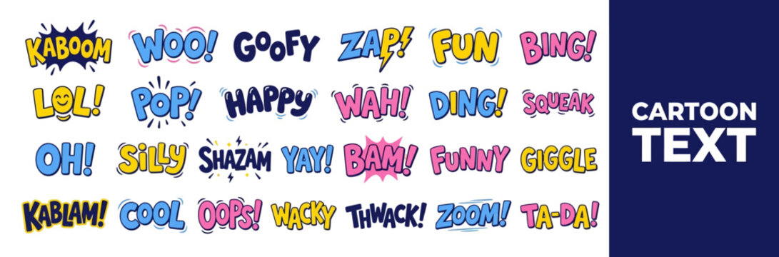 Funny Comic Sound Effects Text Collection