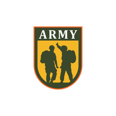 Naklejka premium Military Army Soldier Logo Vector Design