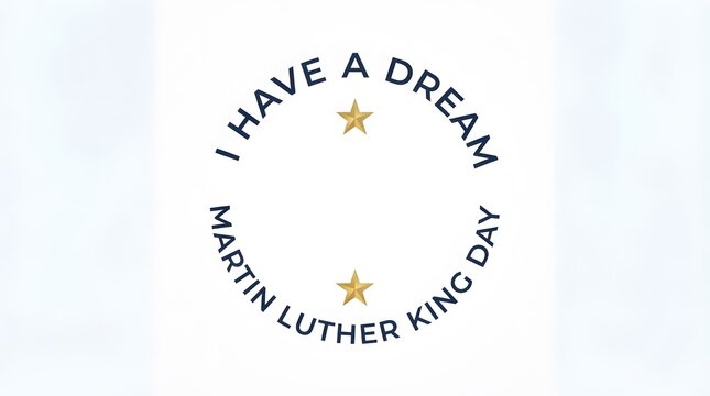 Hand drawn illustration of martin luther king jr day quote with stars