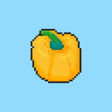 Pixel art Yellow Paprika game asset design