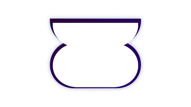 Flat botton vase abstract shape animation video on white background
