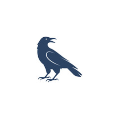 Naklejka premium Crow Silhouette Vector Logo Image