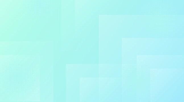 Abstract light blue and turquoise gradient background with soft overlapping geometric square shapes for modern corporate design