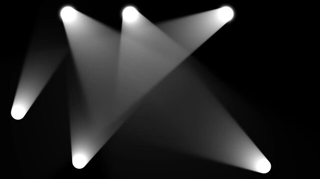 spotlight animation loop moving from left to right and back on a black background.Dramatic Cinematic Black Background for Concert Party Entertainment Festival and Event Videos in 4K