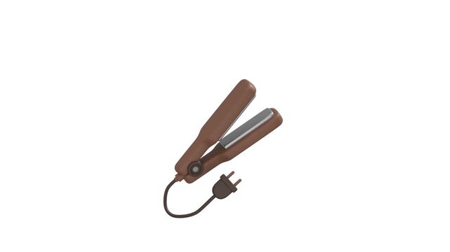 Hair Dryer icon 3d rendering animation on 4k