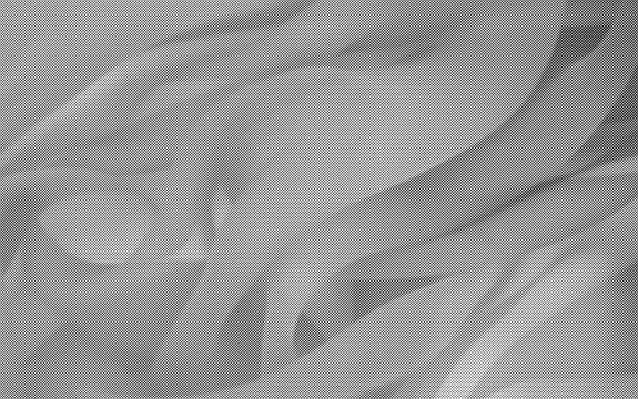 Abstract grayscale halftone dot texture pattern with soft flowing organic shapes transparent background
