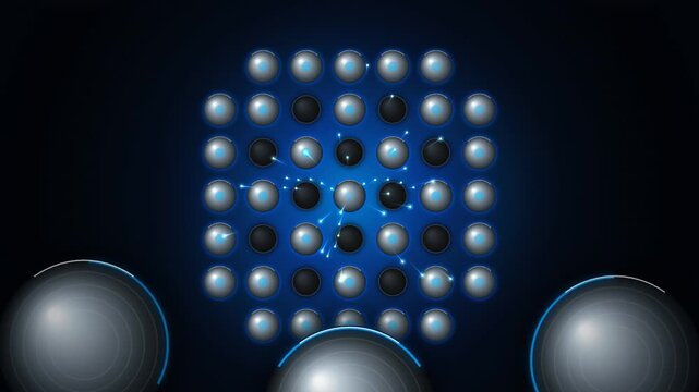 Abstract Nuclear Fission Energy Core Particle Motion Graphic