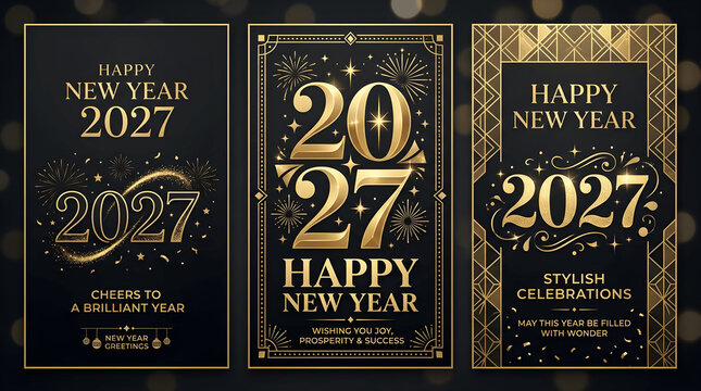 Two golden bars with 2027 and 2030 engraved on dark background
