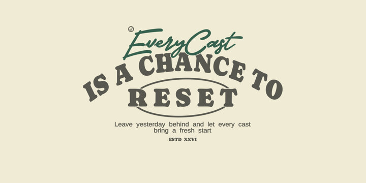 Retro vintage typography streetwear design. Angler typography slogan for print, jersey, tee, hat, t-shirt, sweatshirt, hoodie, wall art for clothing brand design - Vector