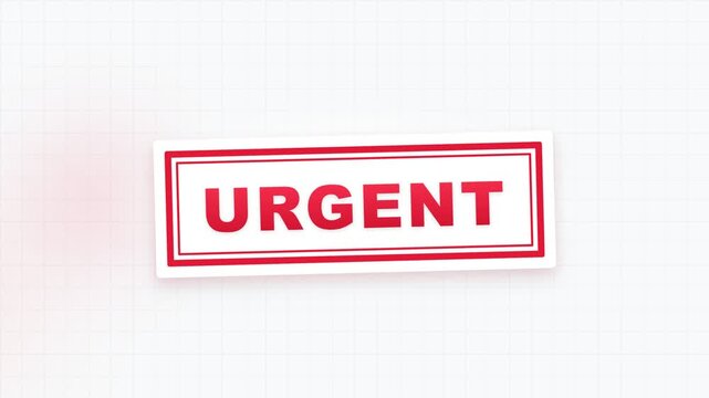 A prominent red stamp displaying the word urgent to convey immediate attention and significance in various professional and personal contexts