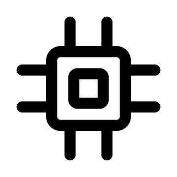 AI processor chip icon