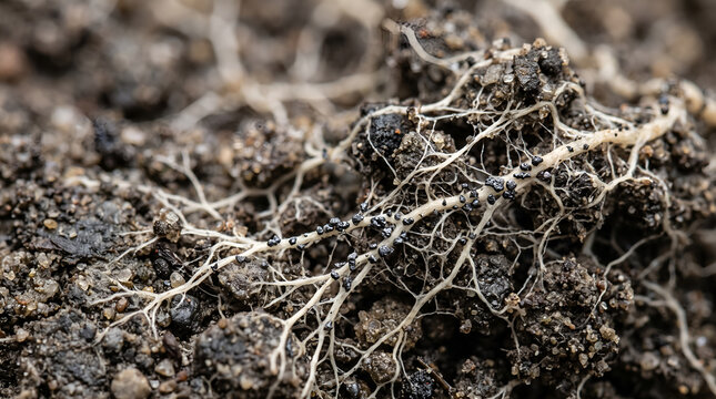 Fungal biosorption illustrates mycoremediation of heavy metal contamination, supporting environmental research, sustainable remediation, and industrial ESG communication.
