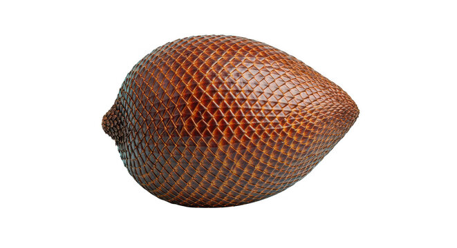 tropical salak fruit, snake fruit, brown scaly skin, exotic asian produce.