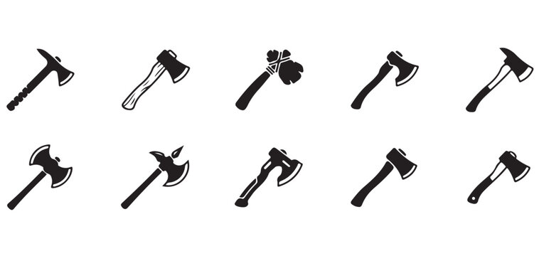 Viking axes and medieval hatchet pattern vector illustration eps10