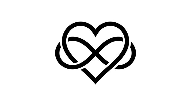 Heart shaped infinity symbol icon