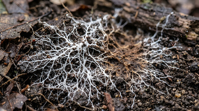 Fungal enzyme degradation represents mycoremediation of organic pollutants, highlighting sustainable biodegradation and environmental biotechnology for industrial applications.