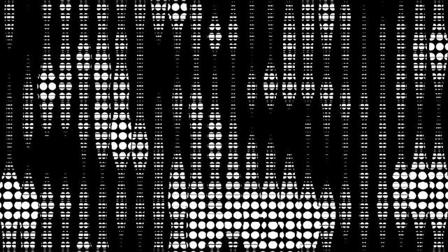 Abstract green halftone pattern background with brush strokes and textures. Modern geometric and artistic overlay for design and video editing
