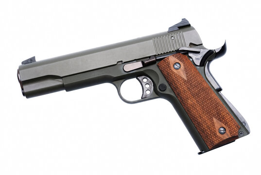 Classic 1911 Semi Automatic Pistol with Wooden Grips