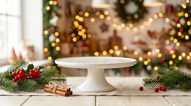 Empty Cake Stand on Table