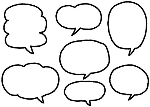 set of comic speech bubbles