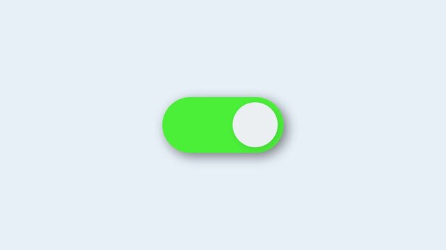 Minimalist digital toggle switch in the off position on a dark blue background, representing settings or control.