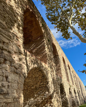 Valens Aqueduct Stone Arches Istanbul Turkey