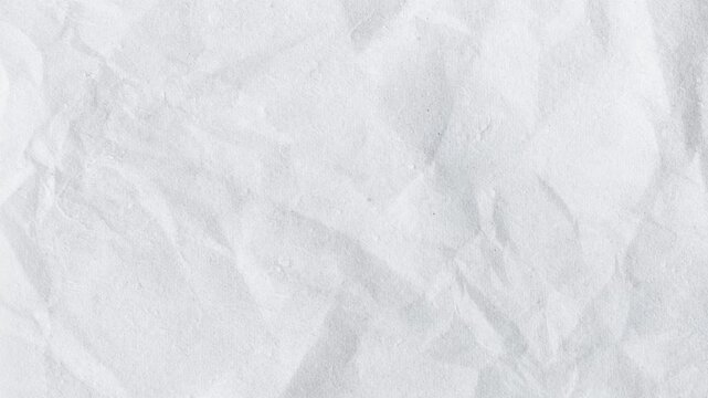 Animated White Crumpled Paper Texture Background. Creative background with scattered overlay of crumpled papers. Soft, clean background with gentle texture. Crumpled White Paper Looping Animation.