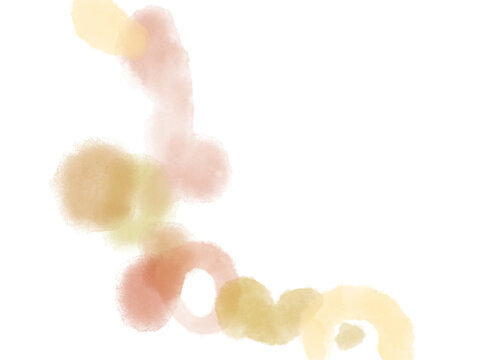 渋めの赤、黄色のにじむ水彩画背景イラスト素材イラスト