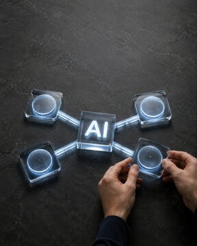 Human Hands Completing Transparent AI Verification Network