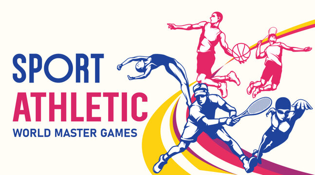 Sports Day Background Vector. International Sports Day Illustration. Graphic Design for the decoration of gift certificates, banners, and flyer