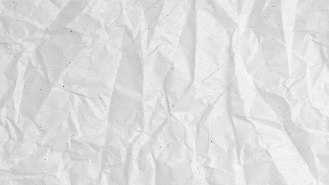 White recycle craft paper cardboard surface texture background stop motion. Stop motion of crumpled white paper texture, abstract loop background. Animated White Crumpled Paper Texture Background.