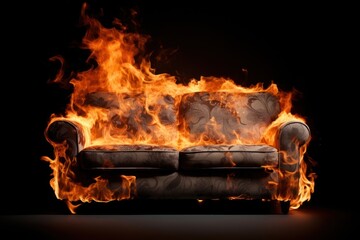 Fototapeta premium Furniture fire fireplace flame.