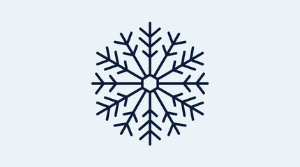 Obraz premium Geometric Snowflake Icon Isolated on Transparent Background