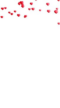 Red heart emoji floating upward on white background, Valentine's Day love animation loop, vertical video, media social