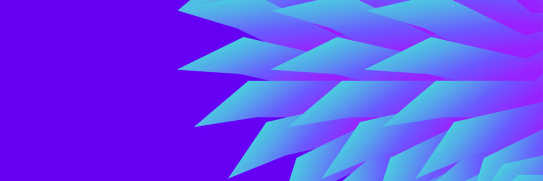 Abstract vibrant blue purple background, Sharp geometric spikes radiating design, Modern triangular shape banner layout, Dynamic gradient pattern colorful backdrop
