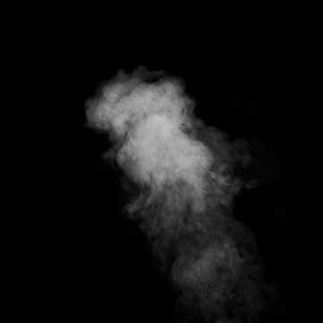 Figured smoke on a dark background. Abstract background, design element, for overlay on pictures