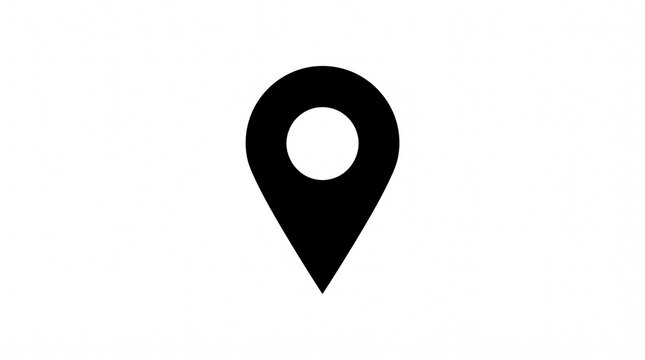 Location pin silhouette icon